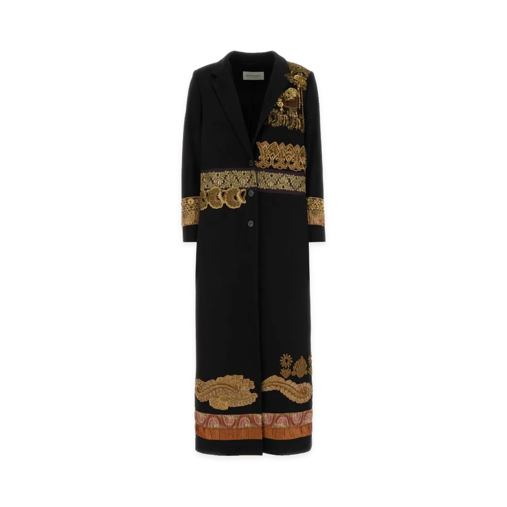 DRIES VAN NOTEN Women's Cotton Ricky Coat "Black"
