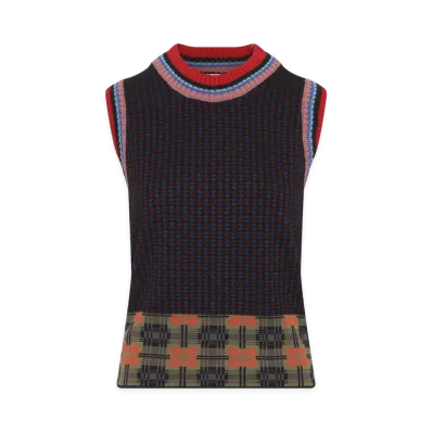 DRIES VAN NOTEN Women's Temi Knit Gilet "Burgundy"