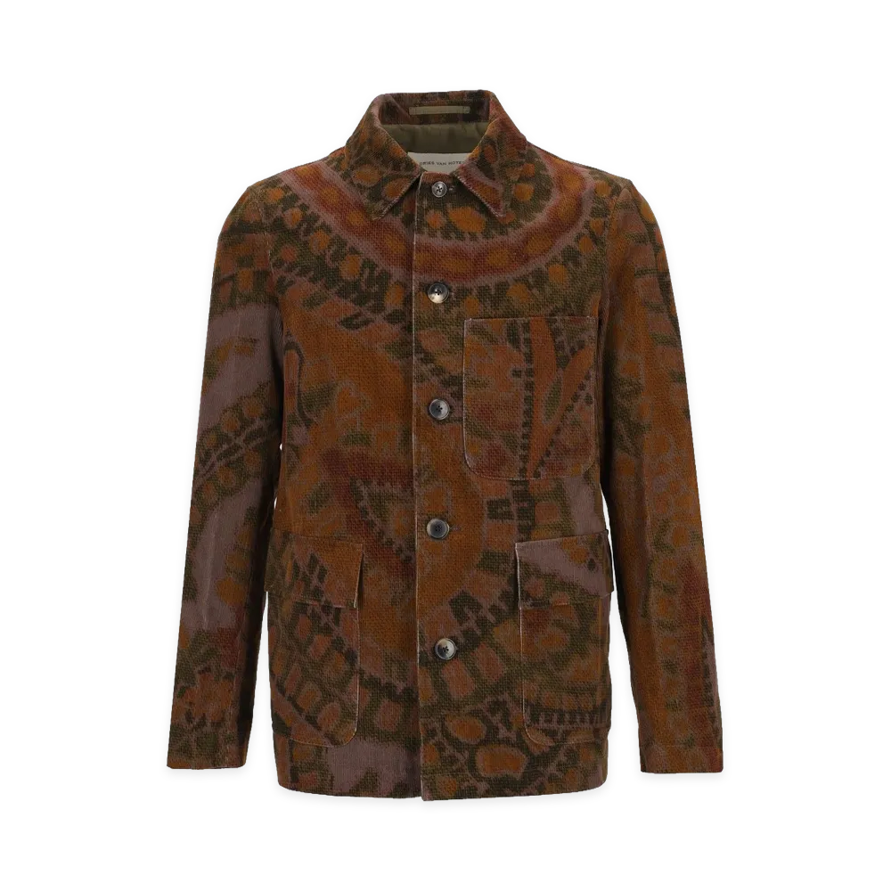 DRIES VAN NOTEN Braxton Paisley Print Jacket "Green/Multicolor"