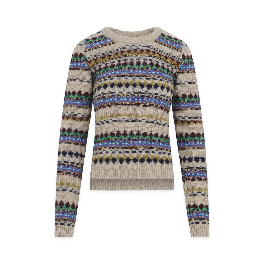 DRIES VAN NOTEN Women's Tedd Swaeter "Champagne Beige/Multicolor"
