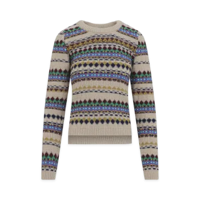 DRIES VAN NOTEN Women's Tedd Swaeter "Champagne Beige/Multicolor"