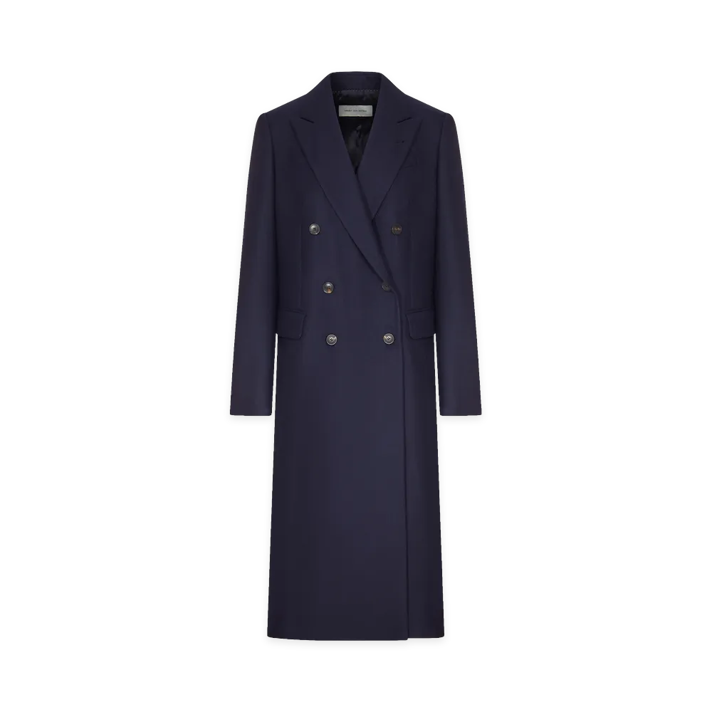 DRIES VAN NOTEN Women's Coats "Navy Blue"