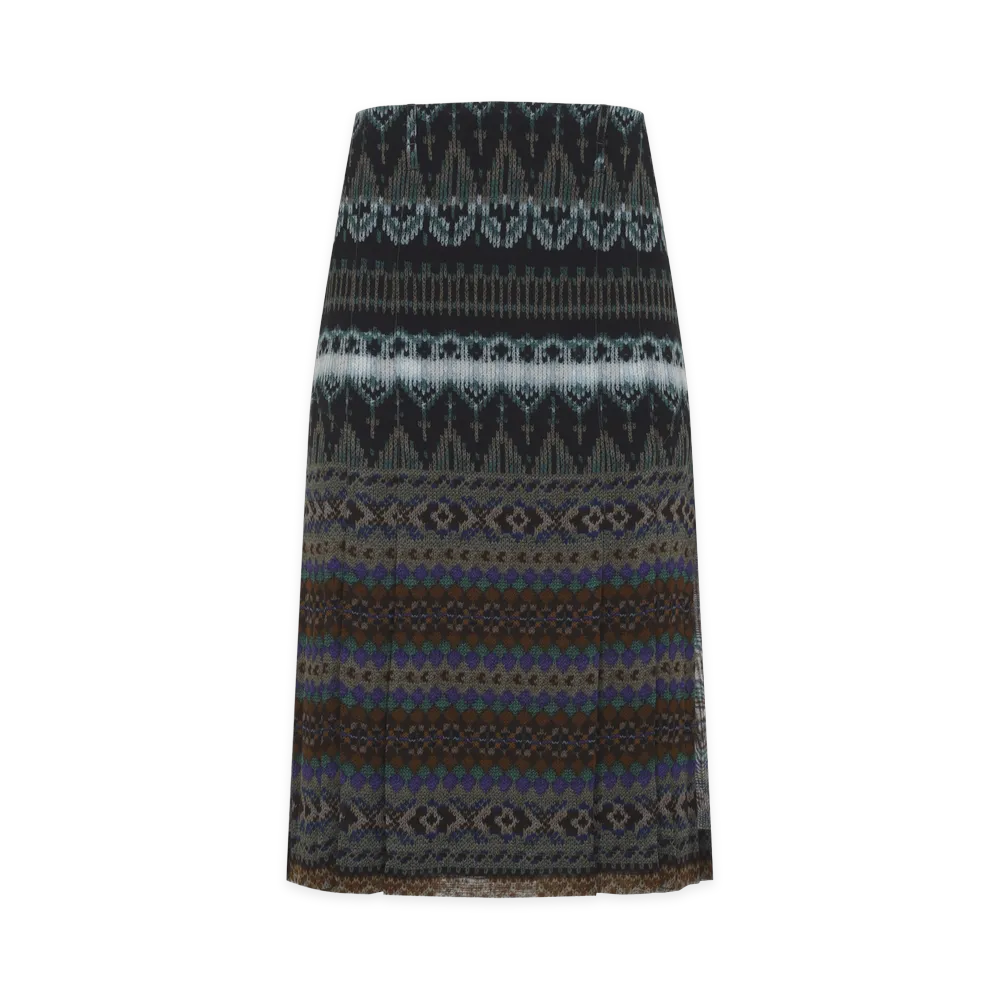 DRIES VAN NOTEN Women's Sianora Midi Skirt "Dark Brown"