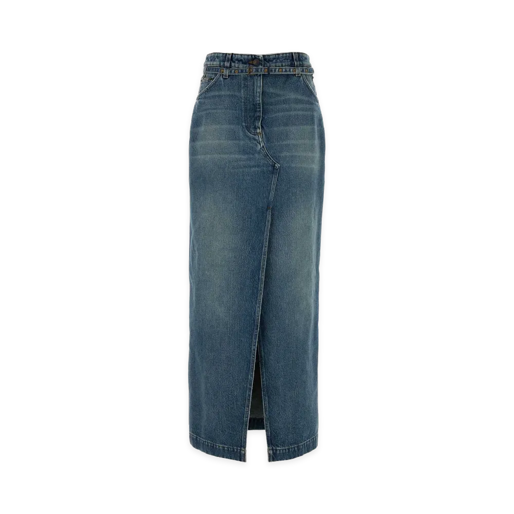 DRIES VAN NOTEN Women's Denim Silvannaz Skirt "Light Blue"
