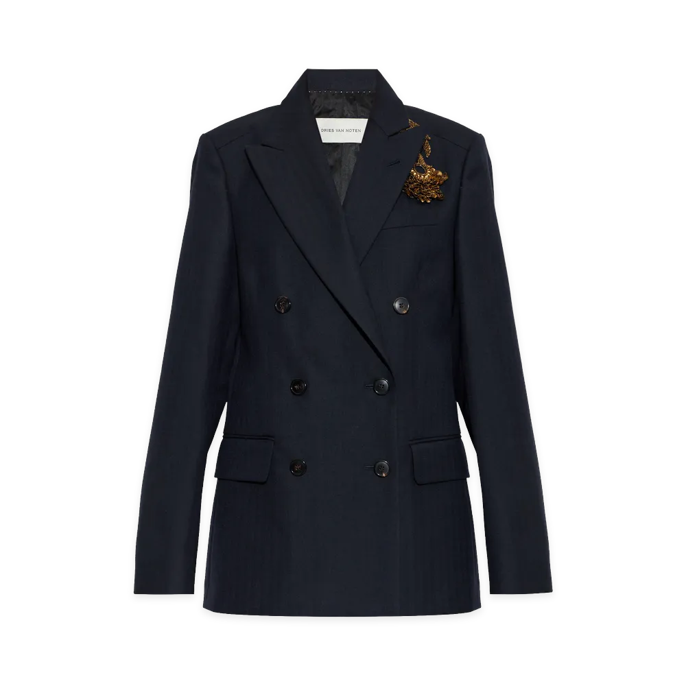 DRIES VAN NOTEN Women's Jackets "Navy Blue"