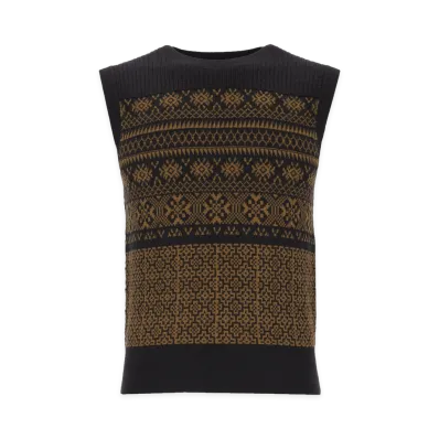 DRIES VAN NOTEN Mekele Knitted Vest "Dark Gray"