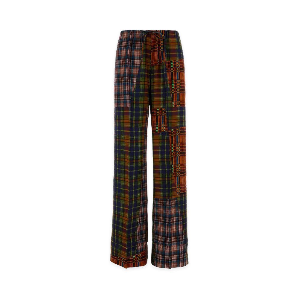 DRIES VAN NOTEN Women's Printed Viscose Puvis Pant "Orange/Multicolor"