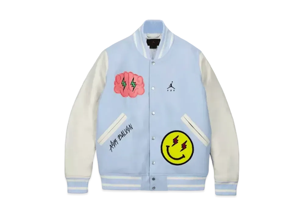 Nike Jordan x J Balvin Varsity Jacket "White/Blue"