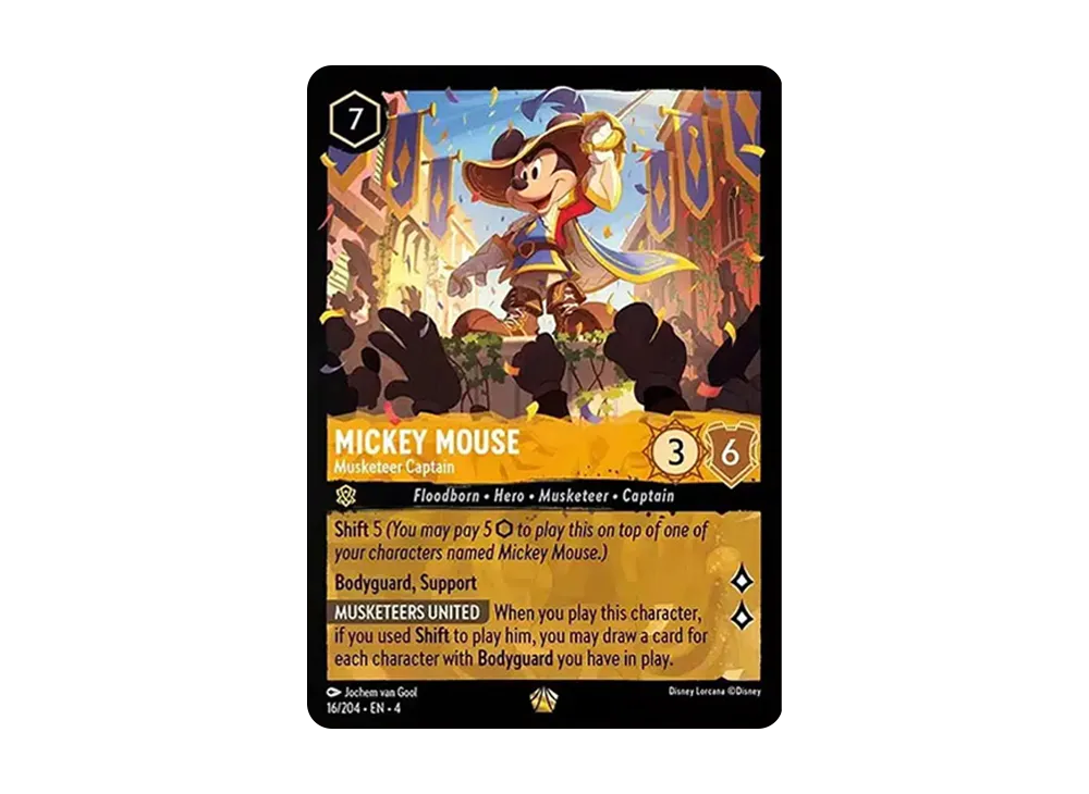 ミッキーマウス - 銃士隊長 L [16/204 EN-4](アースラズ リターン)【英語版】