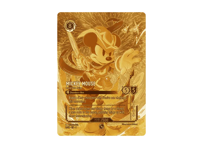 golden mickey lorcana card Mickey Mouse, True Friend Disney Lorcana TCG Amber 12/204