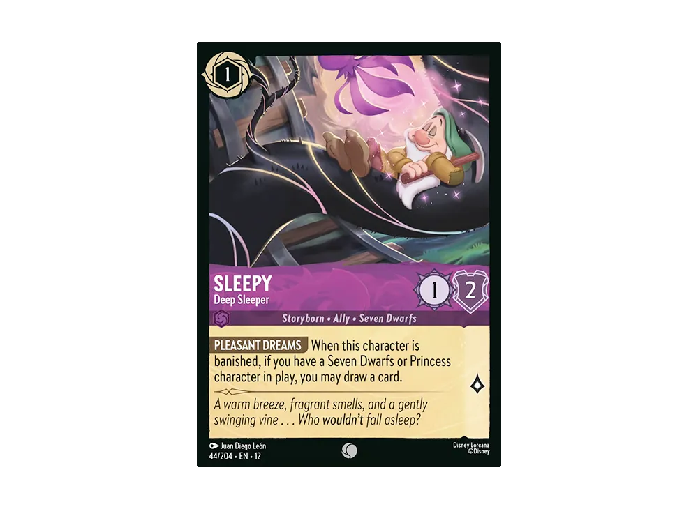 ねぼすけ - スヤスヤするこびと コモン [44/204•EN•12]【英語版】(ブースターパック「未知なる彼方へ!」)