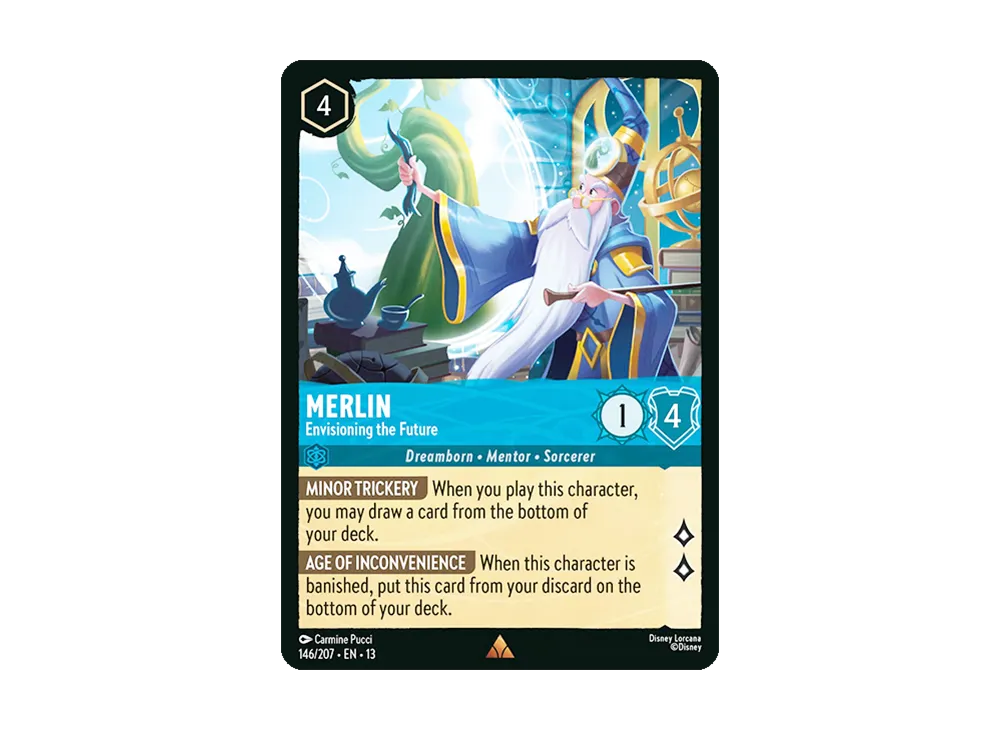 マーリン - 未来を幻視する者 レア :ホイル [146/207•EN•13]【英語版】(ブースターパック「ヴァインズ・アタック!」)