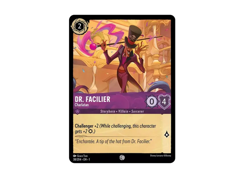 dr facilier lorcana card Lorcana - Dr. Facilier (Charlatan) - 38/204 - Common (Foil)