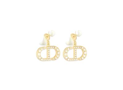 Dior Tribales Earrings Metal and Resin Pearls "Gold"