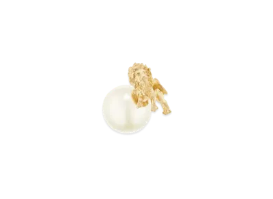 Dior Tribales Leo Earring Metal and a White Resin Pearl Online Exclusive "Gold"