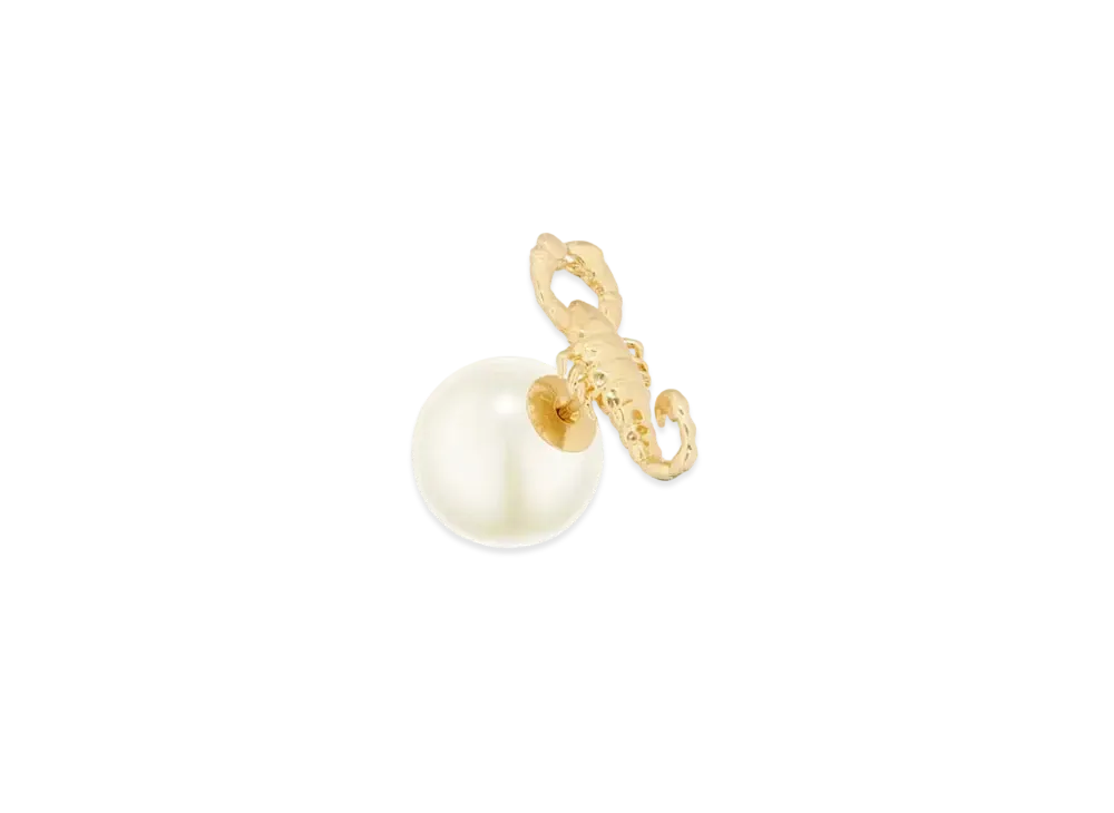 Dior Tribales Scorpio Earring Metal and a White Resin Pearl Online Exclusive "Gold"