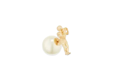 Dior Tribales Aquarius Earring Metal and a White Resin Pearl Online Exclusive "Gold"