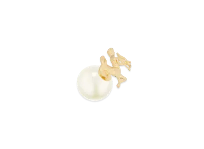 Dior Tribales Sagittarius Earring Metal and a White Resin Pearl Online Exclusive "Gold"