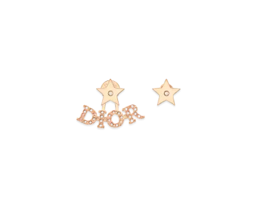 Dior Dio(r)evolution Earrings Finish Metal and Pink Crystals "Pink"