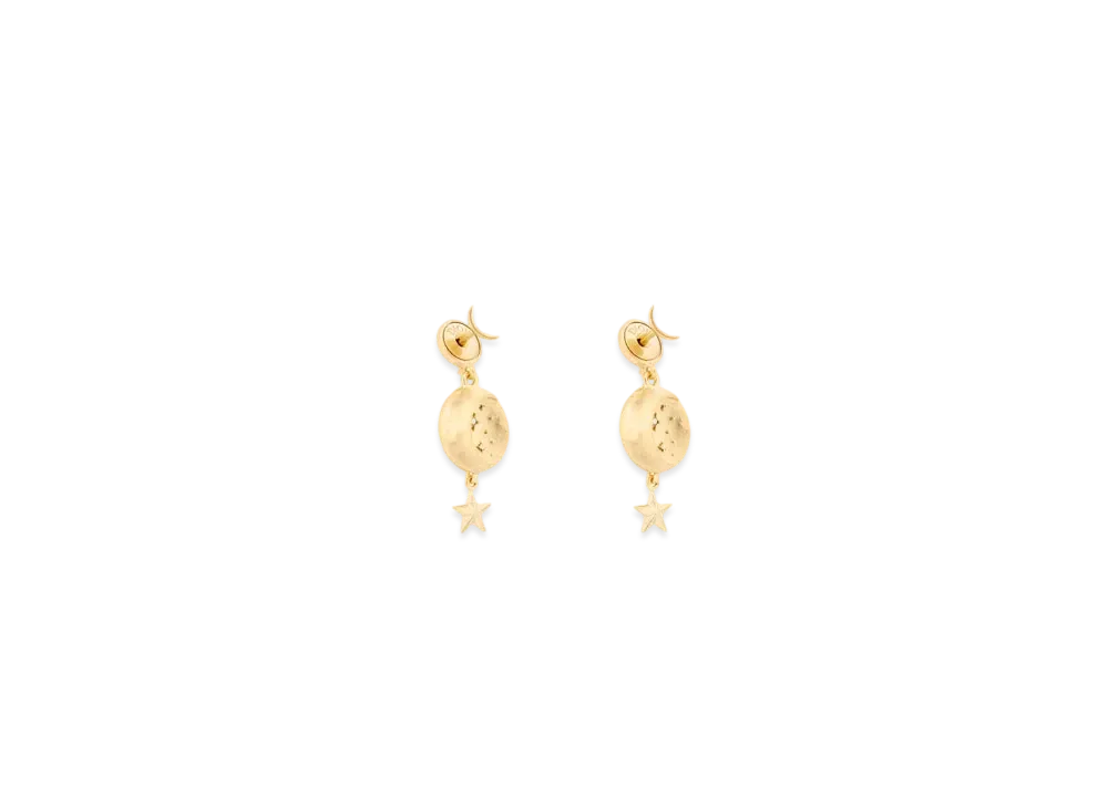 Dior Tribales Earrings Metal with Resin Pearls and Crystals "Gold"