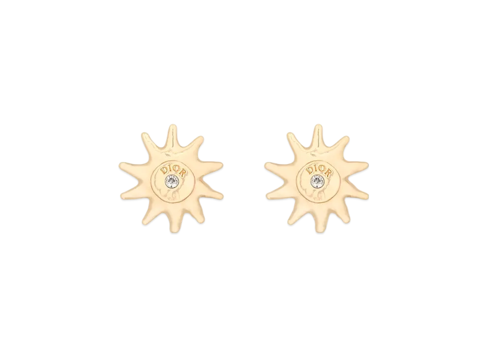 Dior x Lewis Hamilton Earrings in Brass & Crystal Online Exclusive "Gold"