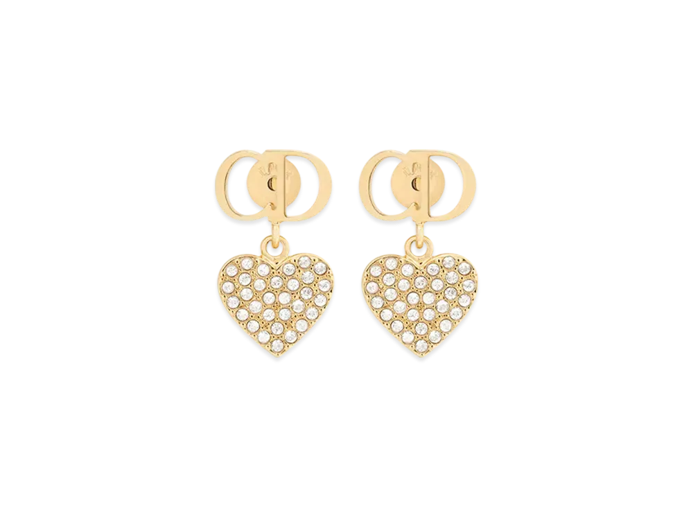 Dior Clair D Lune Earrings Metal and Crystals "Gold/Silver"