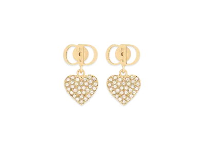 Dior Clair D Lune Earrings Metal and Crystals "Gold/Silver"