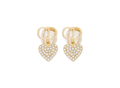 Dior Clair D Lune Clip-On Earrings Metal and Crystals "Gold/Silver"