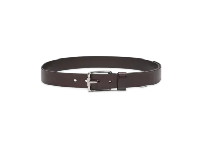 LOEWE Roller Curved Belt "Dark Cigar/Vintage Palladium"