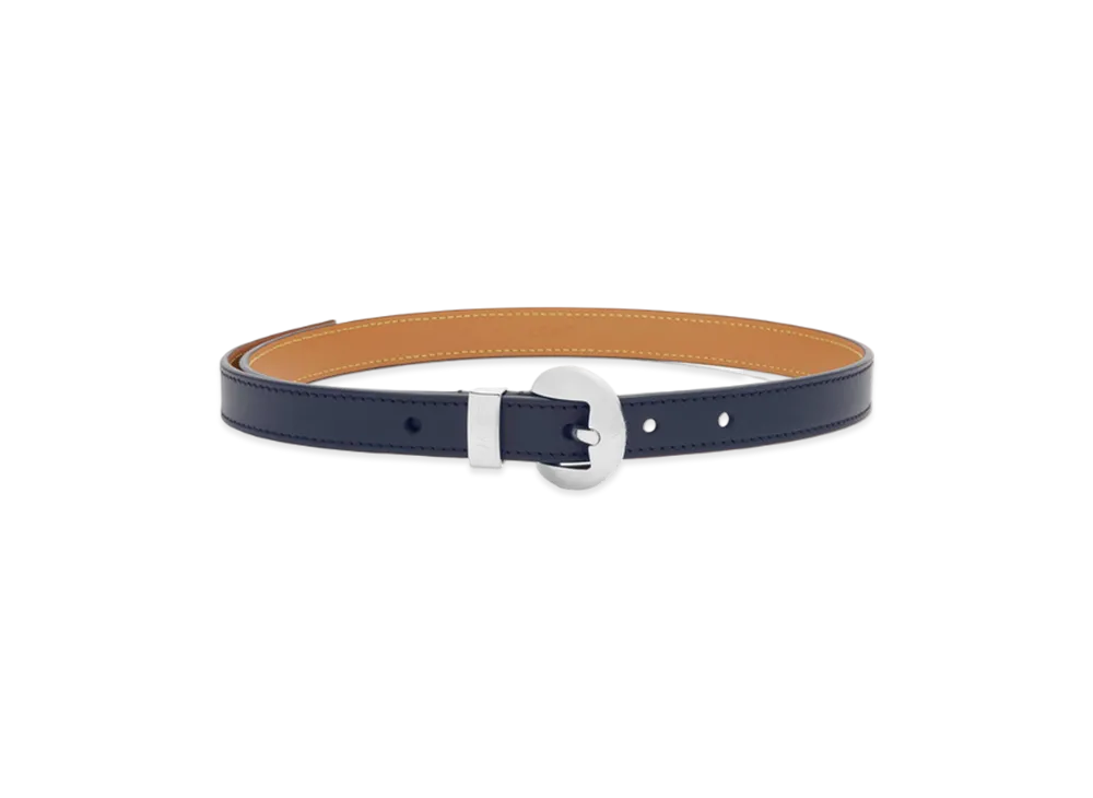 LOEWE Pebble Belt "Deep Navy/Palladium"