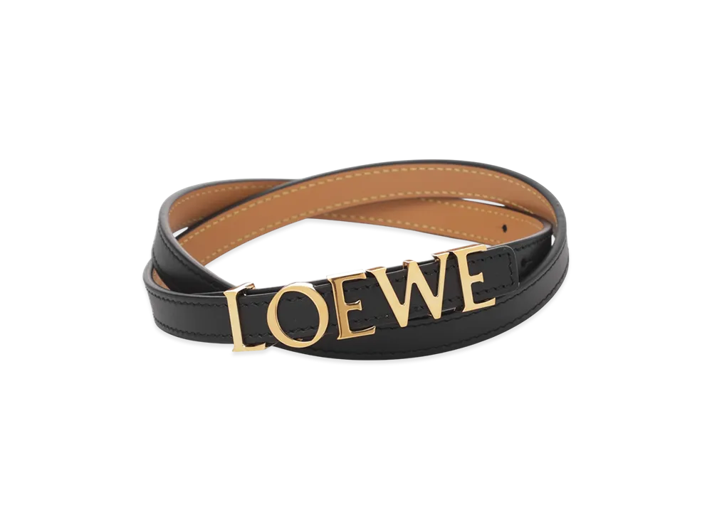LOEWE Bold 1.5cm Belt "Black/Gold"
