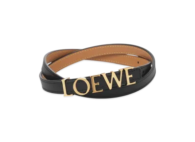 LOEWE Bold 1.5cm Belt "Black/Gold"