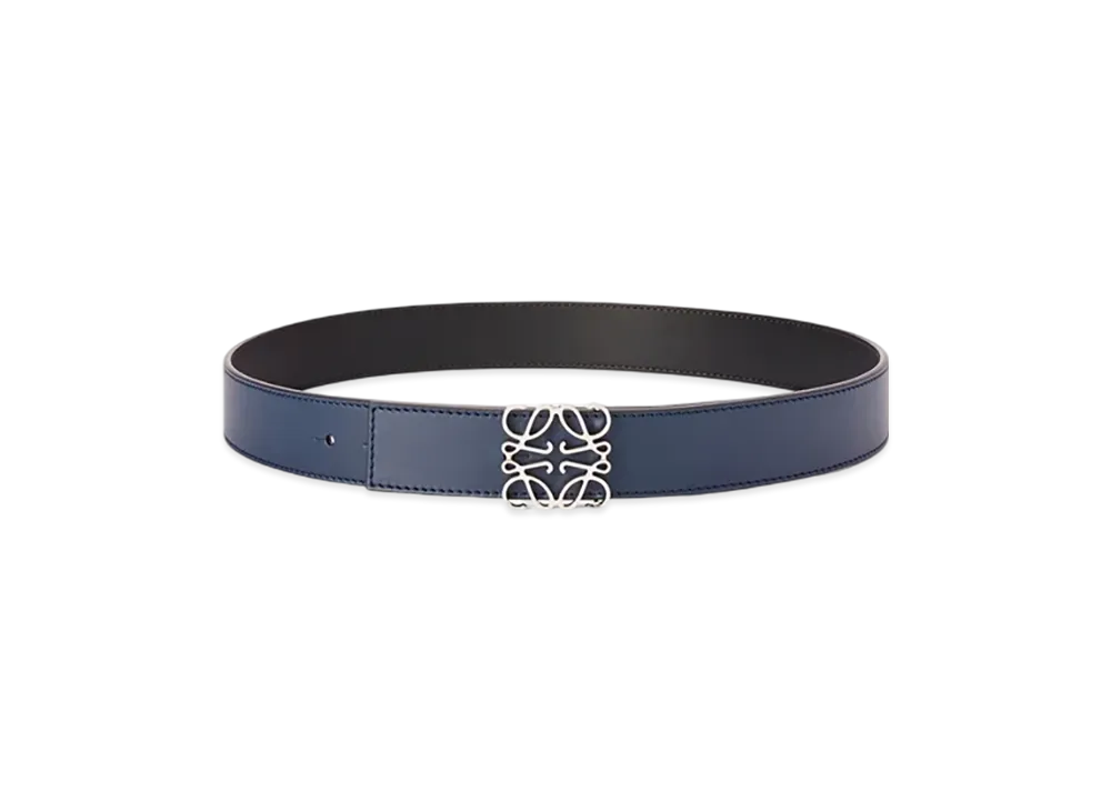 LOEWE Reversible Anagram Belt "Ocean/Black/Palladium"