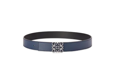 LOEWE Reversible Anagram Belt "Ocean/Black/Palladium"