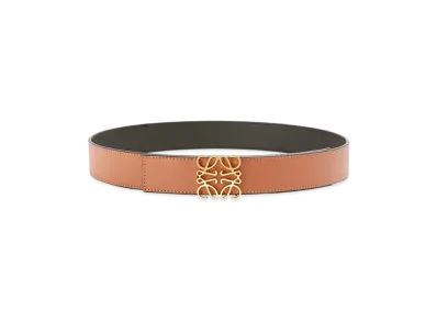 LOEWE Reversible Anagram Belt "Tan/Black/Gold"