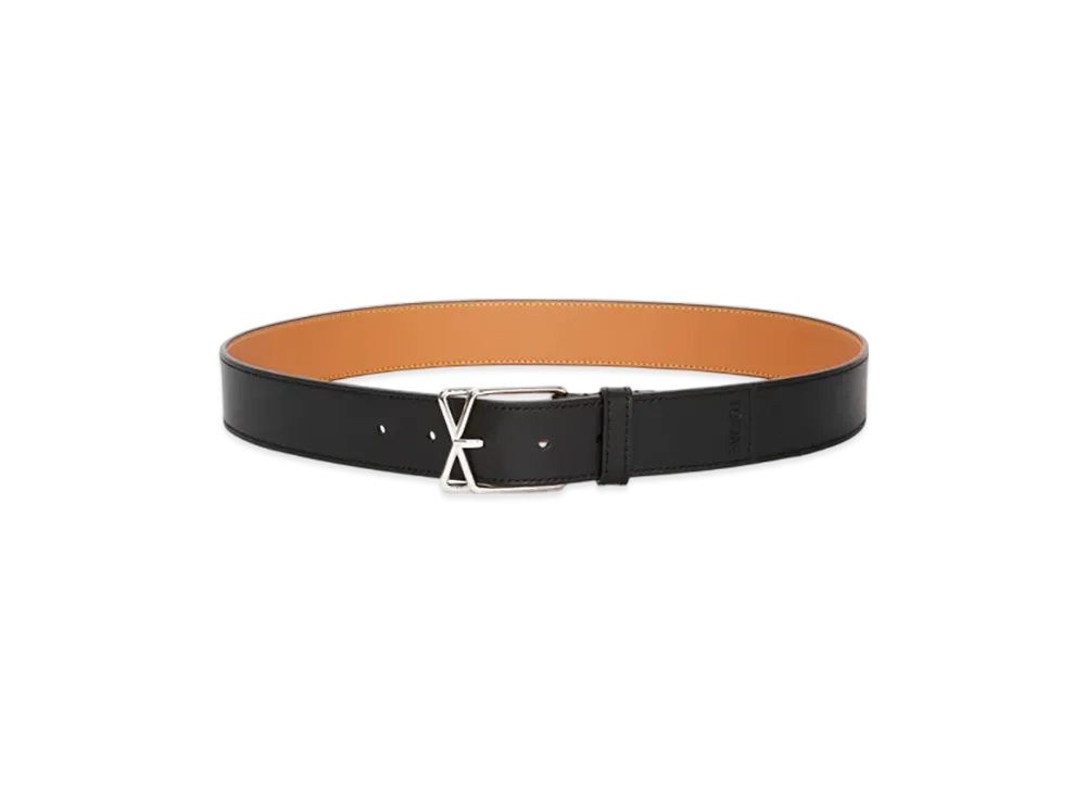 LOEWE Layered Cross Buckle Belt "Black/Palladium"