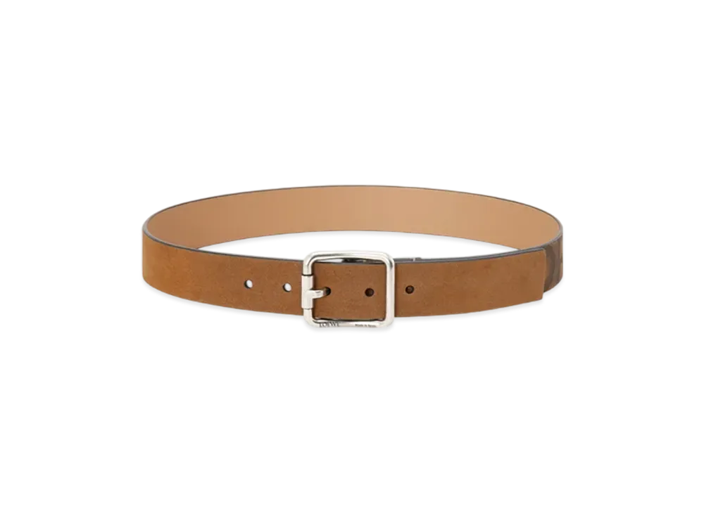 LOEWE Double Roller Curved Belt "Cognac/Vintage Palladium"