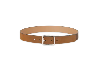 LOEWE Double Roller Curved Belt "Cognac/Vintage Palladium"