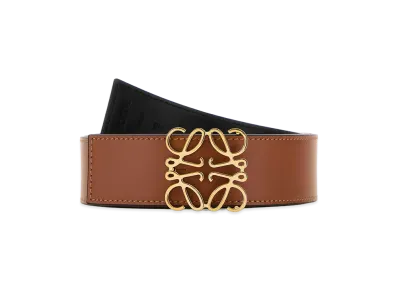 LOEWE Caramel Leather Reversible Belt "Beige o Tan"