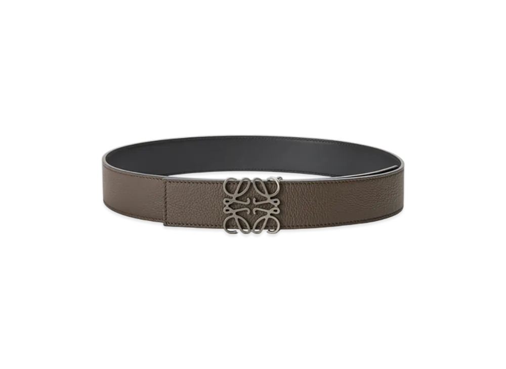 LOEWE Reversible Anagram Belt "Tundra/Black/Pewter"