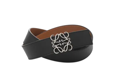 LOEWE Reversible Anagram Belt 3.5cm "Black/Tan/Palladium"