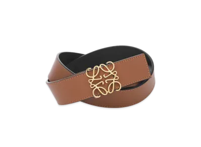 LOEWE Reversible Anagram Belt 3.5cm "Tan/Black/Gold"