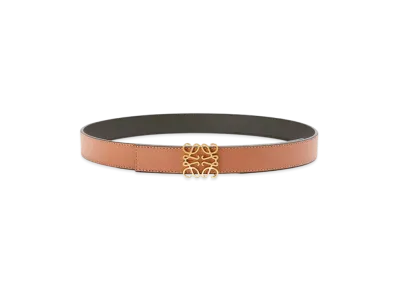 LOEWE Reversible Anagram Belt "Tan/Black/Gold"