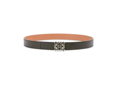 LOEWE Reversible Anagram Belt "Black/Tan/Palladium"