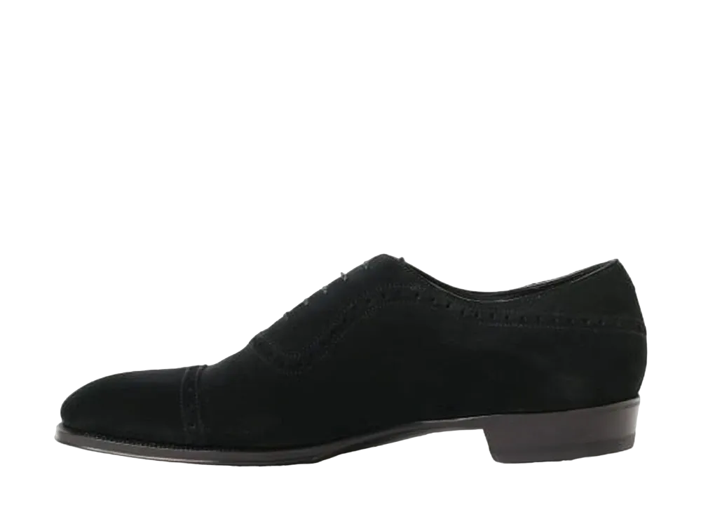 Enzo Bonafe x BEAMS F Bronzino Quarter Brogue Shoes Calf Leather(Suede) "Black Suede"