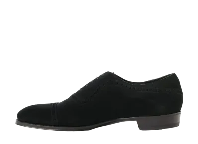 Enzo Bonafe x BEAMS F Bronzino Quarter Brogue Shoes Calf Leather(Suede) "Black Suede"