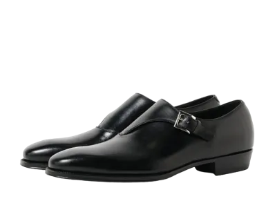 Enzo Bonafe Morandi Monk Strap Shoes Calf Leather "Black"