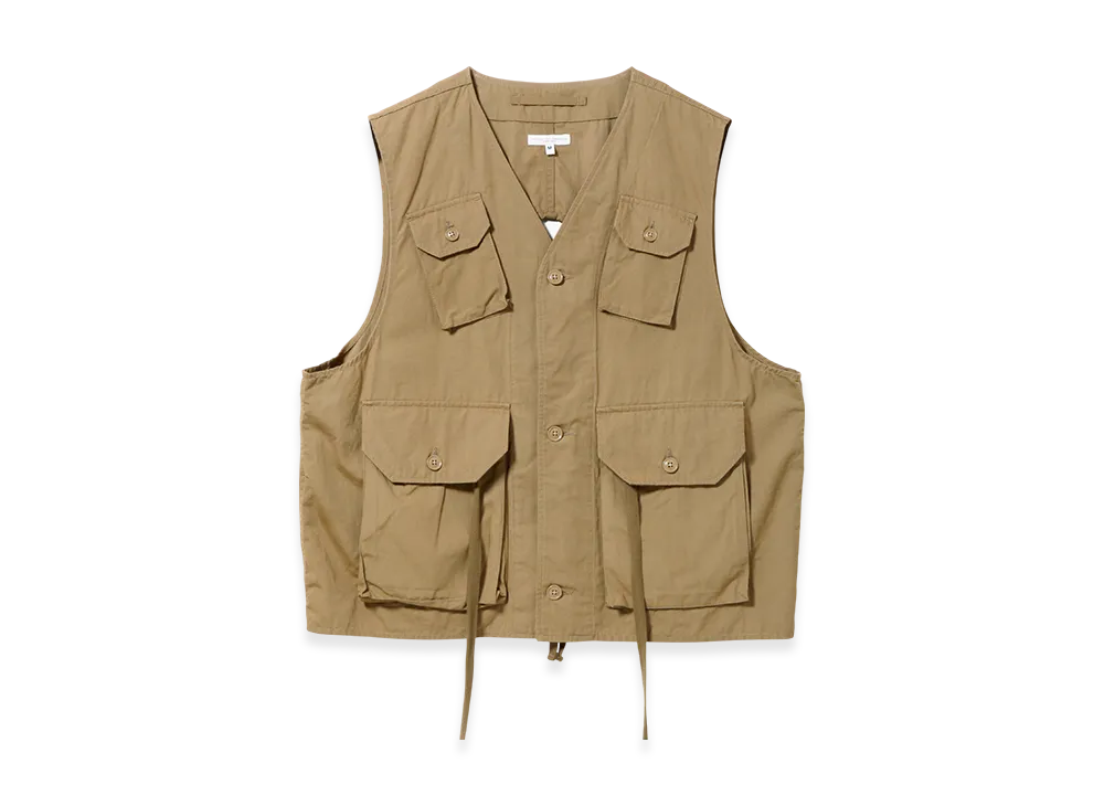 ENGINEERED GARMENTS C-1 Vest - Cotton Grosgrain "Beige"