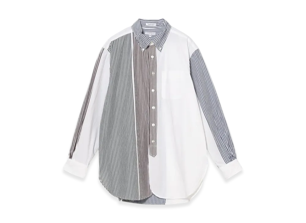 ENGINEERED GARMENTS 19 Century Bd Shirt - Block Stripe "Multi Color Cotton Block"