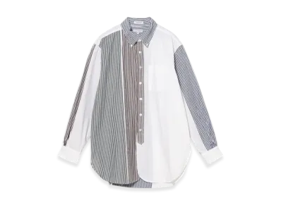 ENGINEERED GARMENTS 19 Century Bd Shirt - Block Stripe "Multi Color Cotton Block"
